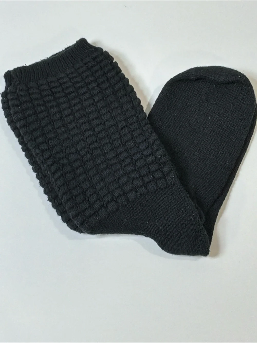 NWOT Mini Slouch Socks Waffle Knit Black